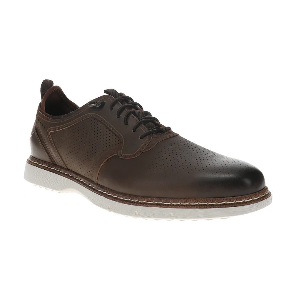 Sync Plain Toe Elastic Lace Up Oxford Shoes - Image 2