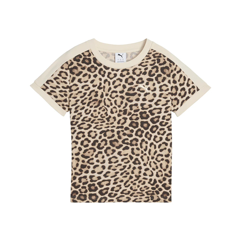 T7 Leo Luxe All Over Print Slim Crew Neck Short Sleeve T-Shirt