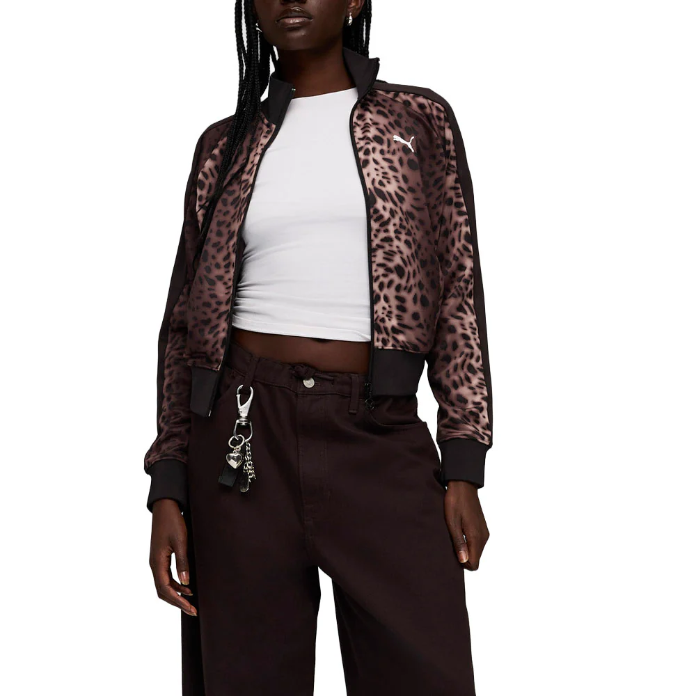 T7 Leopard Luxe Full Zip Track Jacket - Image 5