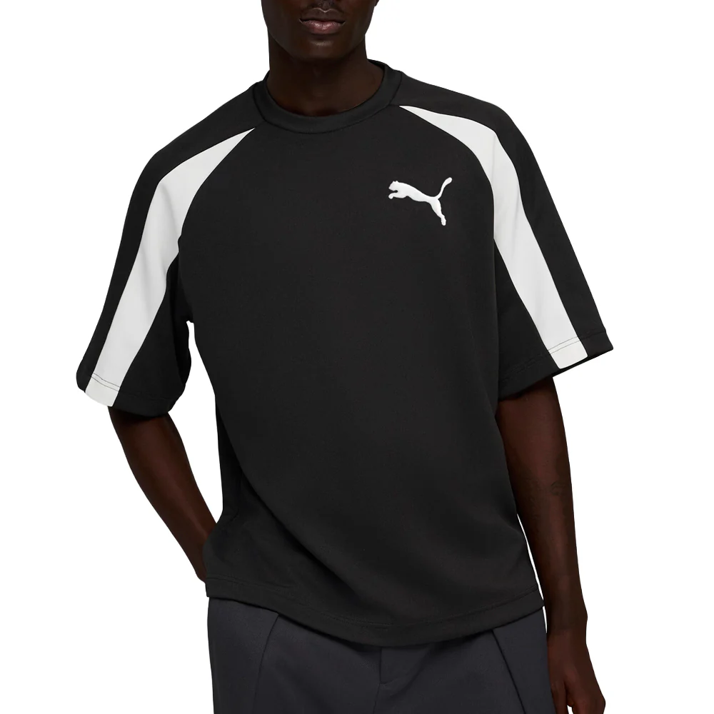 T7 Oversized Pique Big Cat Crew Neck Short Sleeve T-Shirt - Image 3