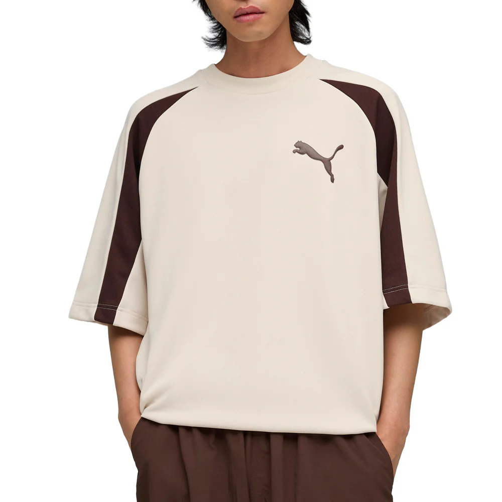 T7 Oversized Pique Big Cat Crew Neck Short Sleeve T-Shirt - Image 3