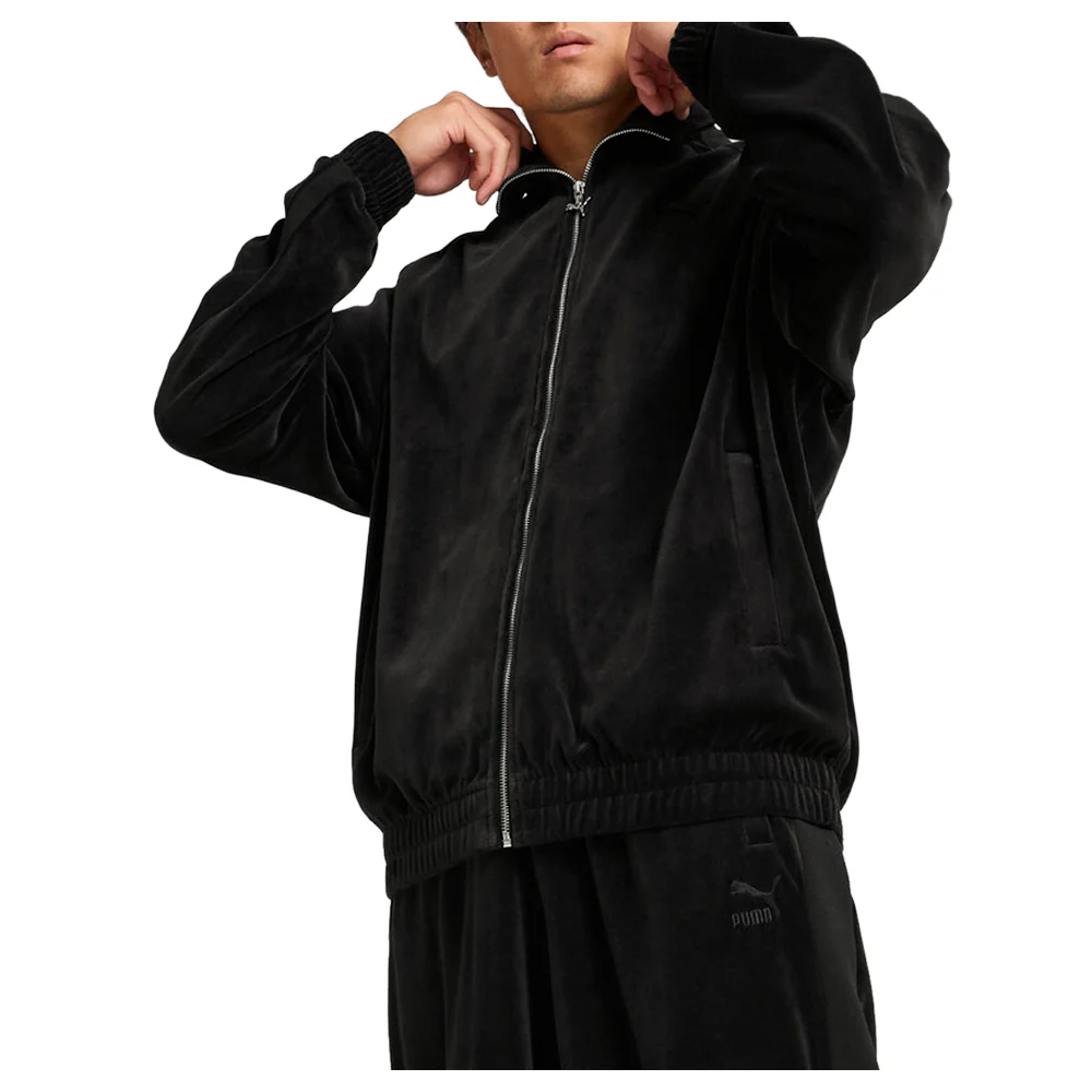 T7 Oversized Velour Full Zip Track Jacket - Image 3