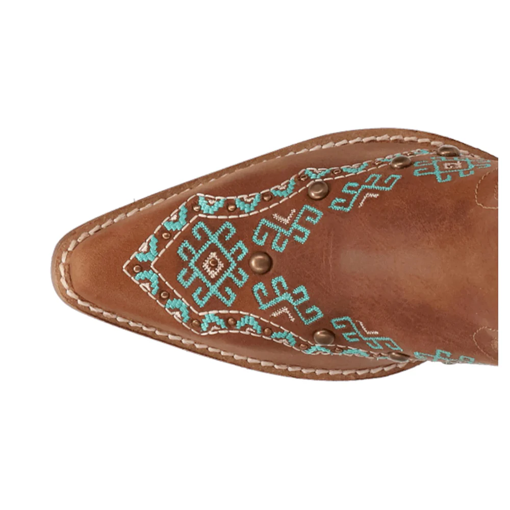 Tequila Fringe Southwest Sunrise Snip Toe Cowboy Boots - Image 4
