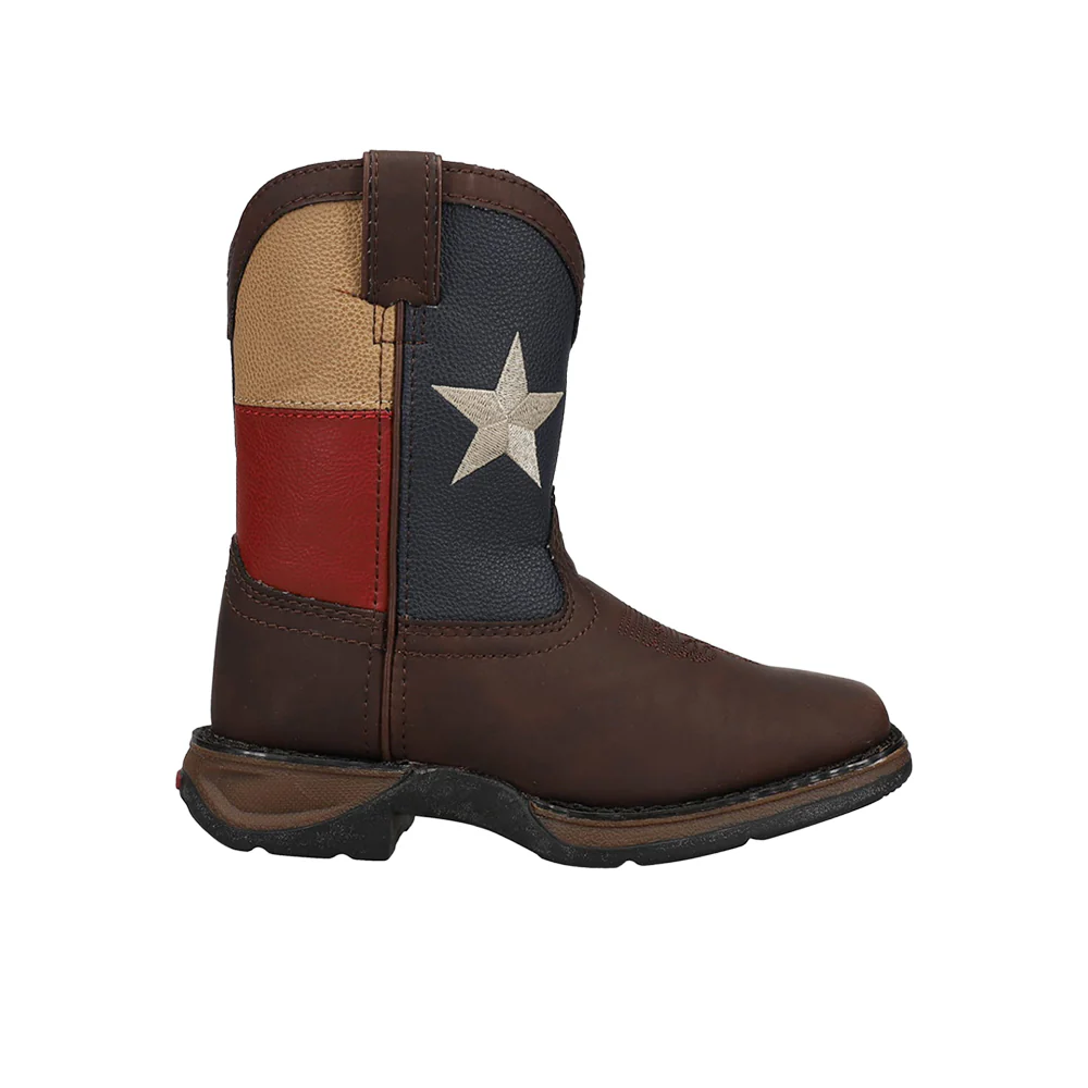 Texas Flag Square Toe Pull On Cowboy Boots (Little Kid - Big Kid)