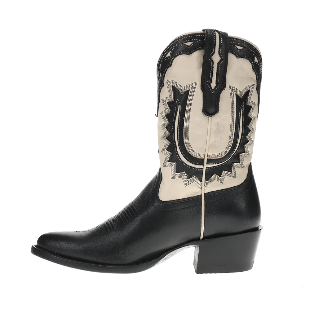 The Jolene Embroidered Tooled Inlay Round Toe Cowboy Boots - Image 3