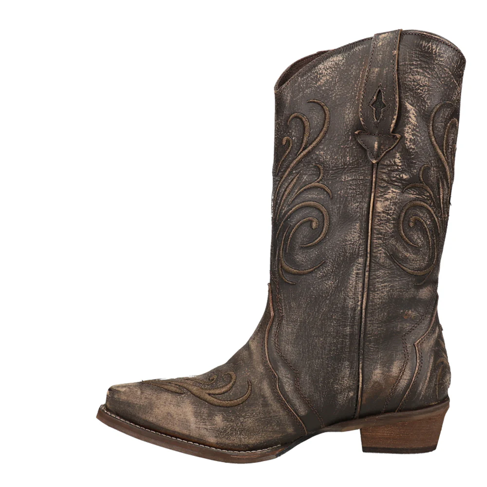 Olivia Thick Embroidered Fashion Snip Toe Cowboy Boots - Image 3