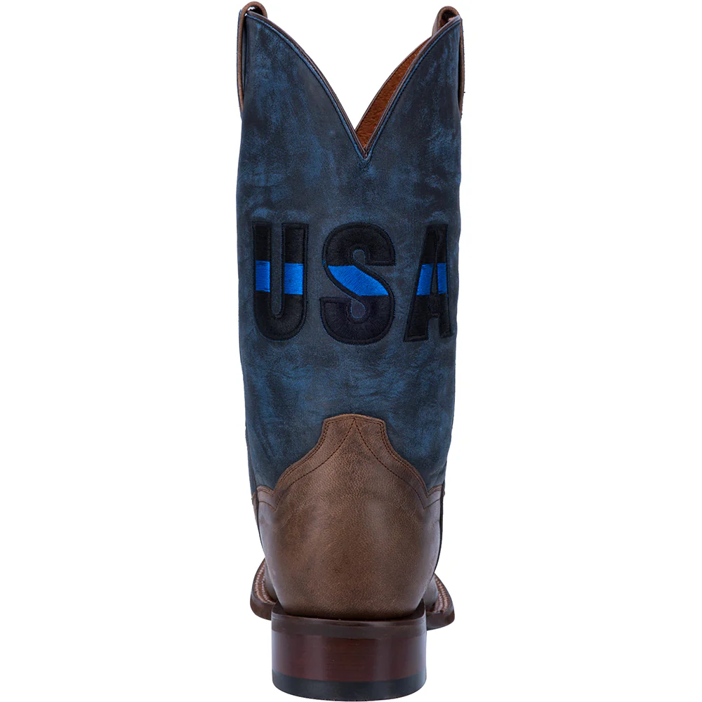 Thin Blue Line Square Toe Cowboy Boots - Image 3