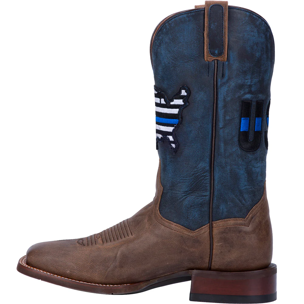Thin Blue Line Square Toe Cowboy Boots - Image 4