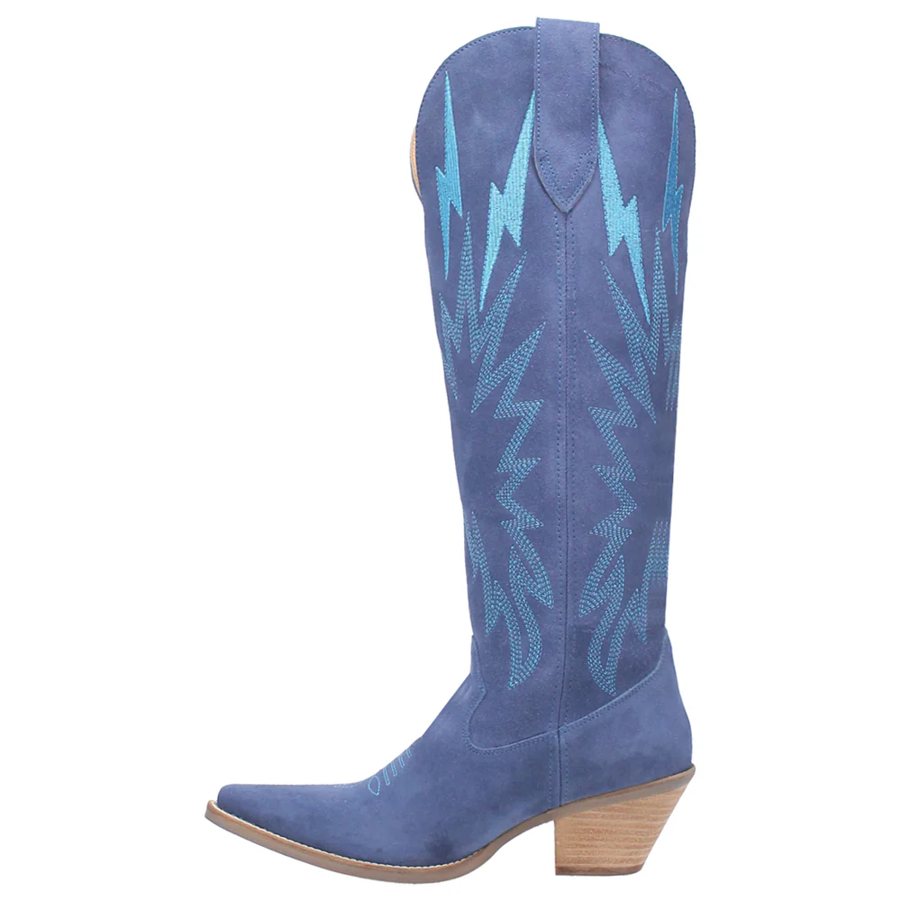 Thunder Road Embroidered Snip Toe Cowboy Boots - Image 3