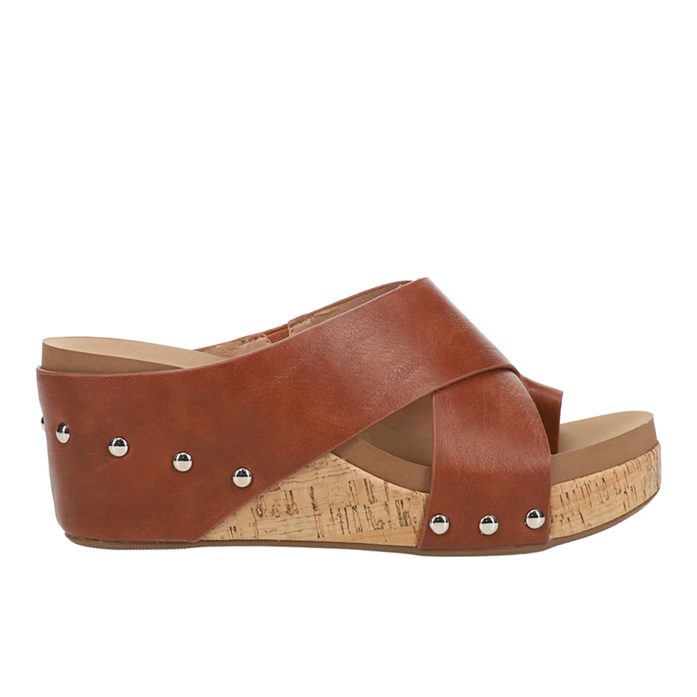 Tidbit Studded Wedge Slide Sandals