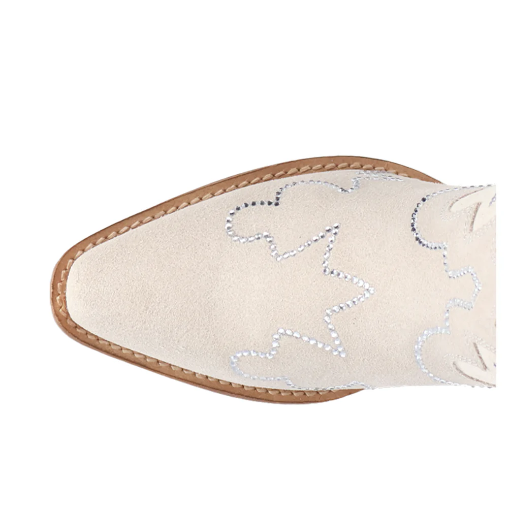 Tiny Pony Suede Leather Snip Toe Cowboy Booties - Image 4