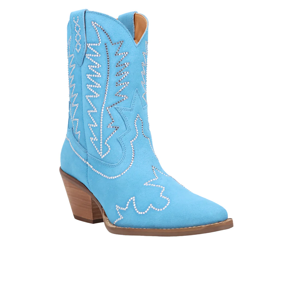 Tiny Pony Suede Leather Snip Toe Cowboy Booties - Image 2