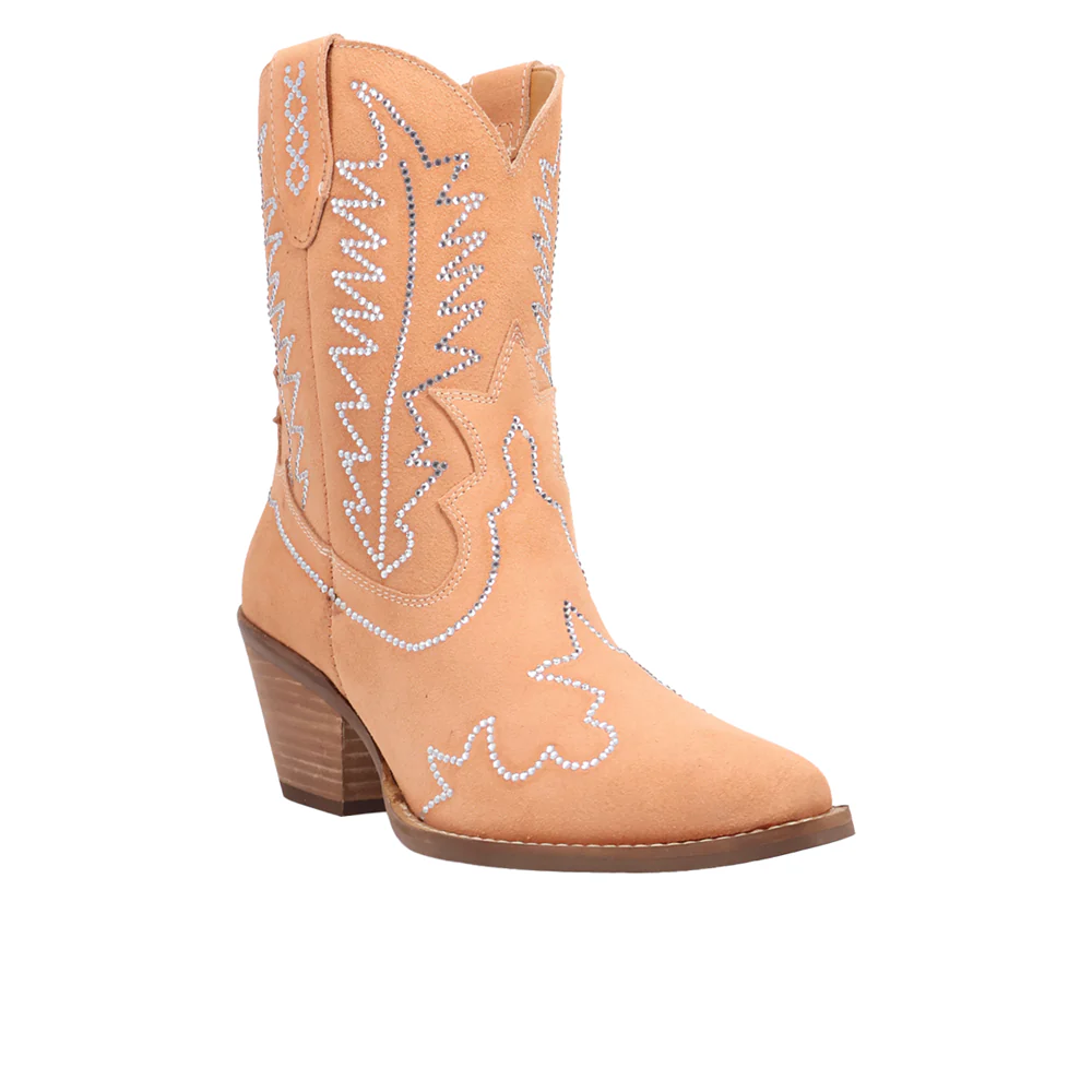 Tiny Pony Suede Leather Snip Toe Cowboy Booties - Image 2