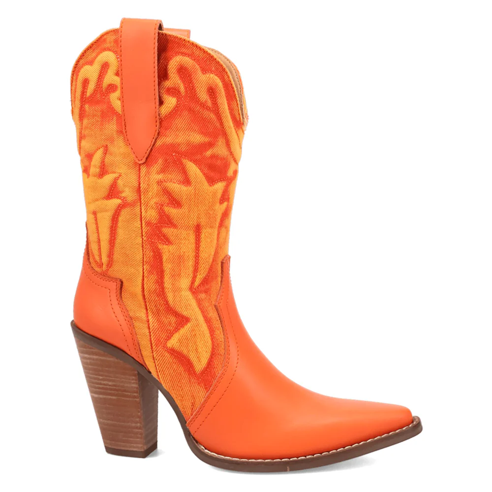 Tipsy Embroidered Pointed Toe Pull On Boots
