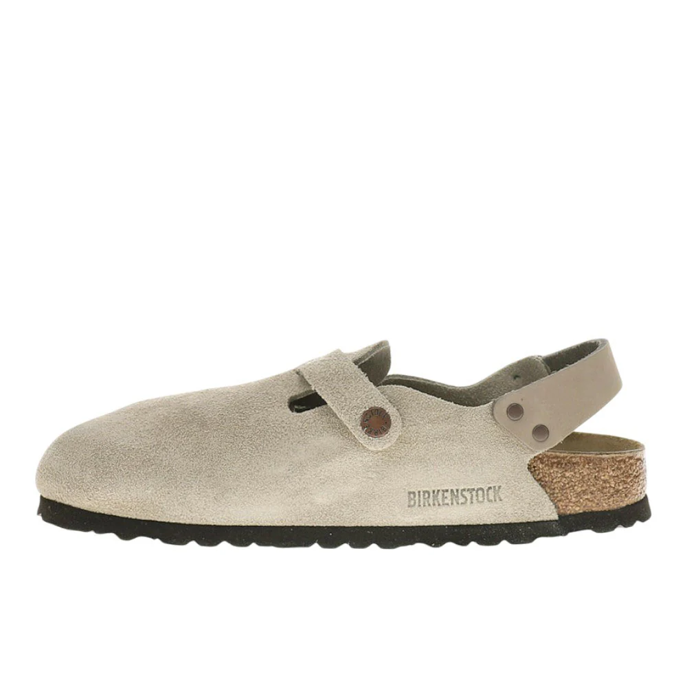 Tokio Suede Leather Footbed Clogs - Image 3