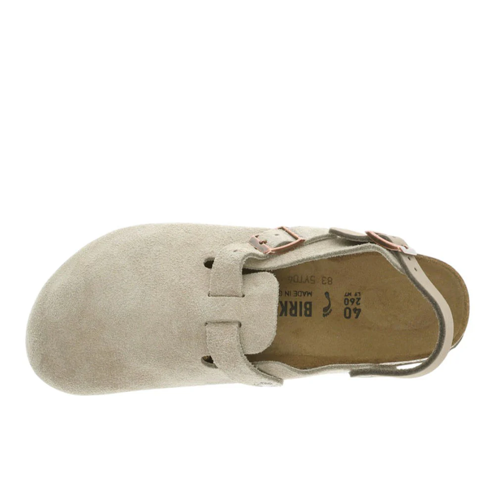 Tokio Suede Leather Footbed Clogs - Image 4
