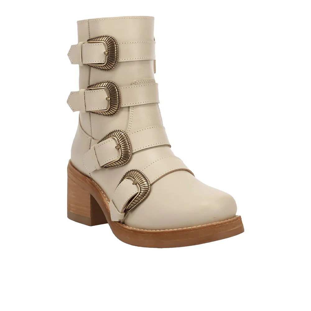 Topanga Leather Round Toe Zippered Booties - Image 2