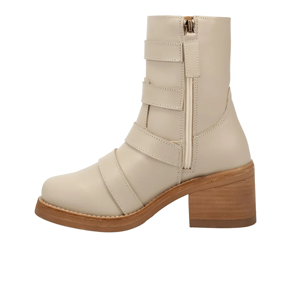 Topanga Leather Round Toe Zippered Booties - Image 3