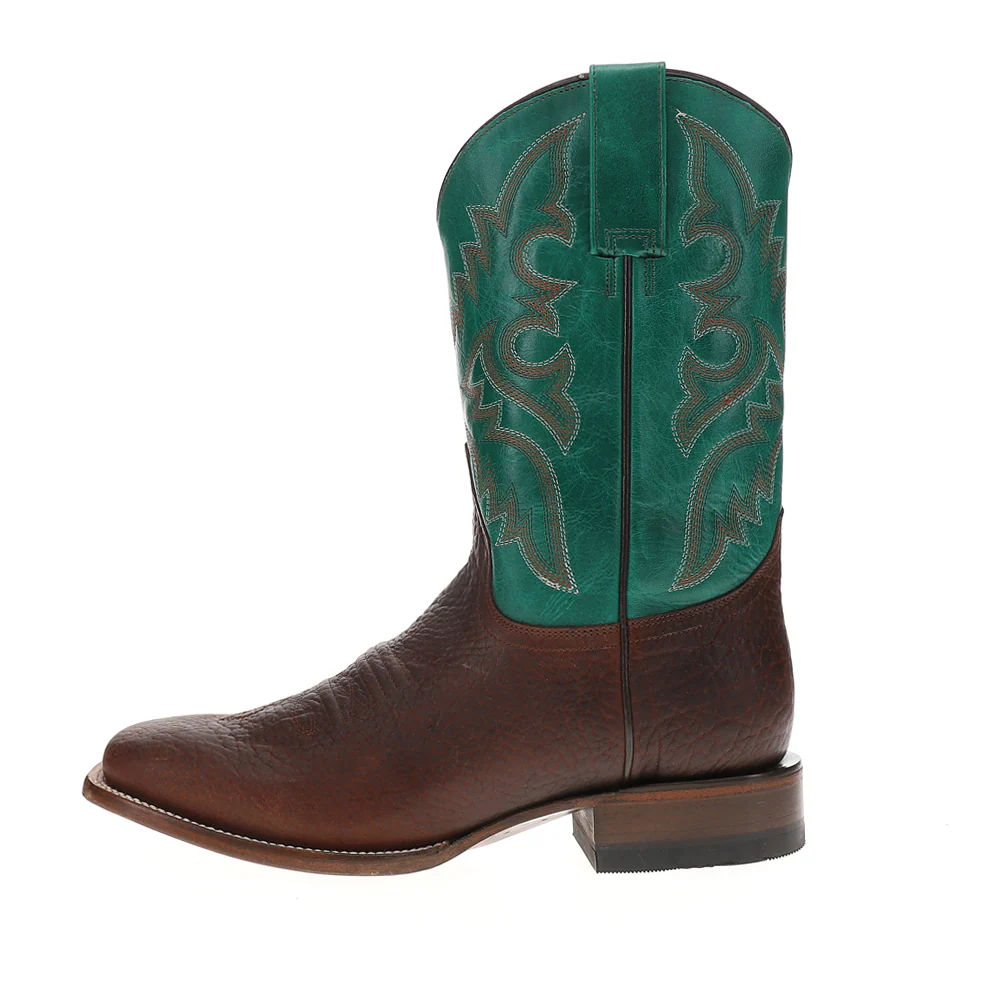 Tough Embroidered Square Toe Pull On Cowboy Boots - Image 3
