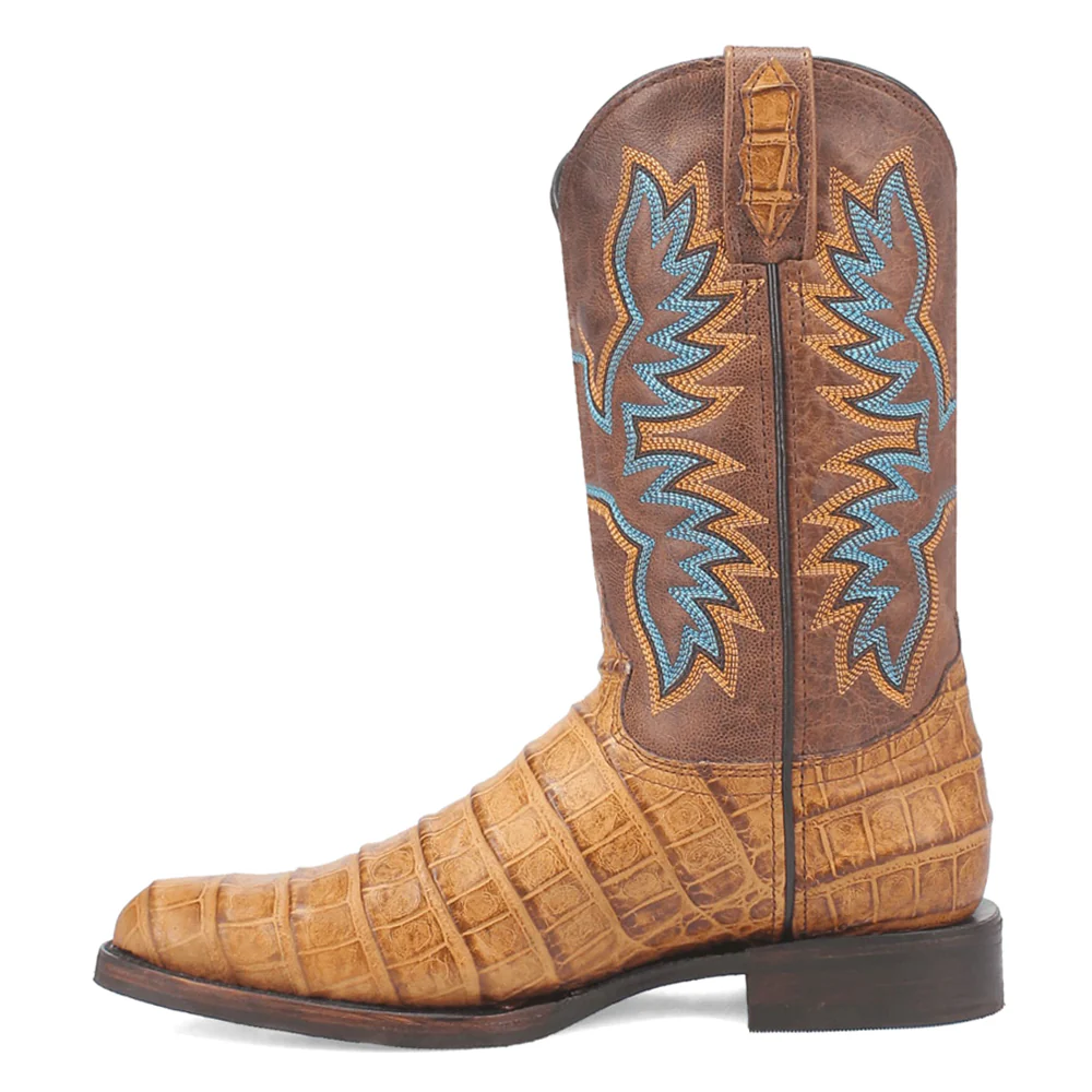 Trail Boss Alligator Embroidered Round Toe Pull On Boots - Image 3