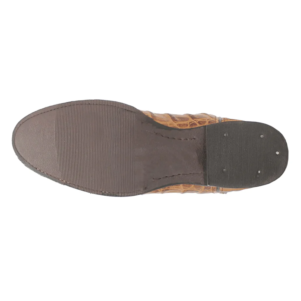 Trail Boss Alligator Embroidered Round Toe Pull On Boots - Image 5