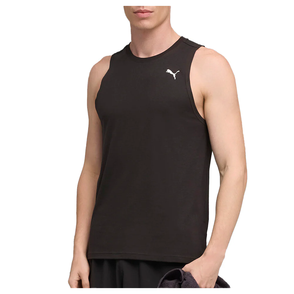 Train All Day Tech Triblend Crew Neck Sleeveless Athletic Tank Top - Image 4