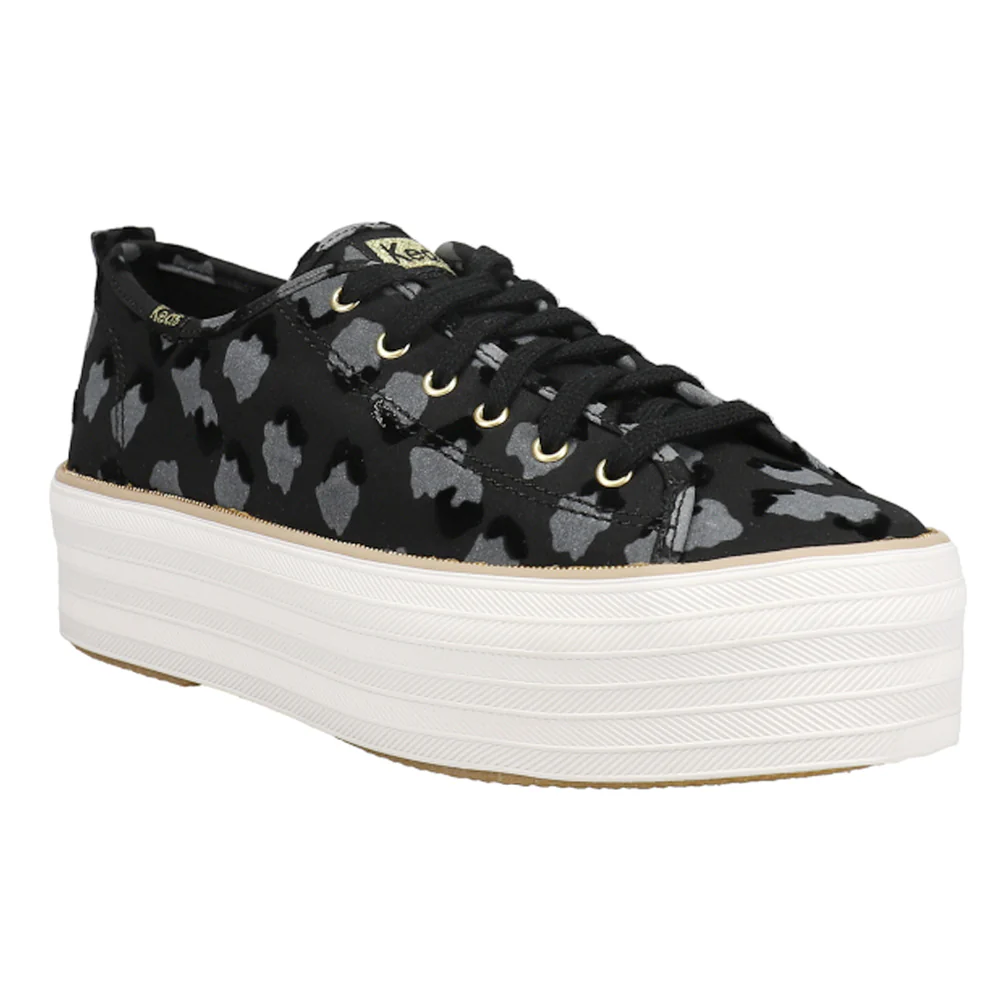 Triple Up Metallic Canvas Lace Up Sneakers - Image 2