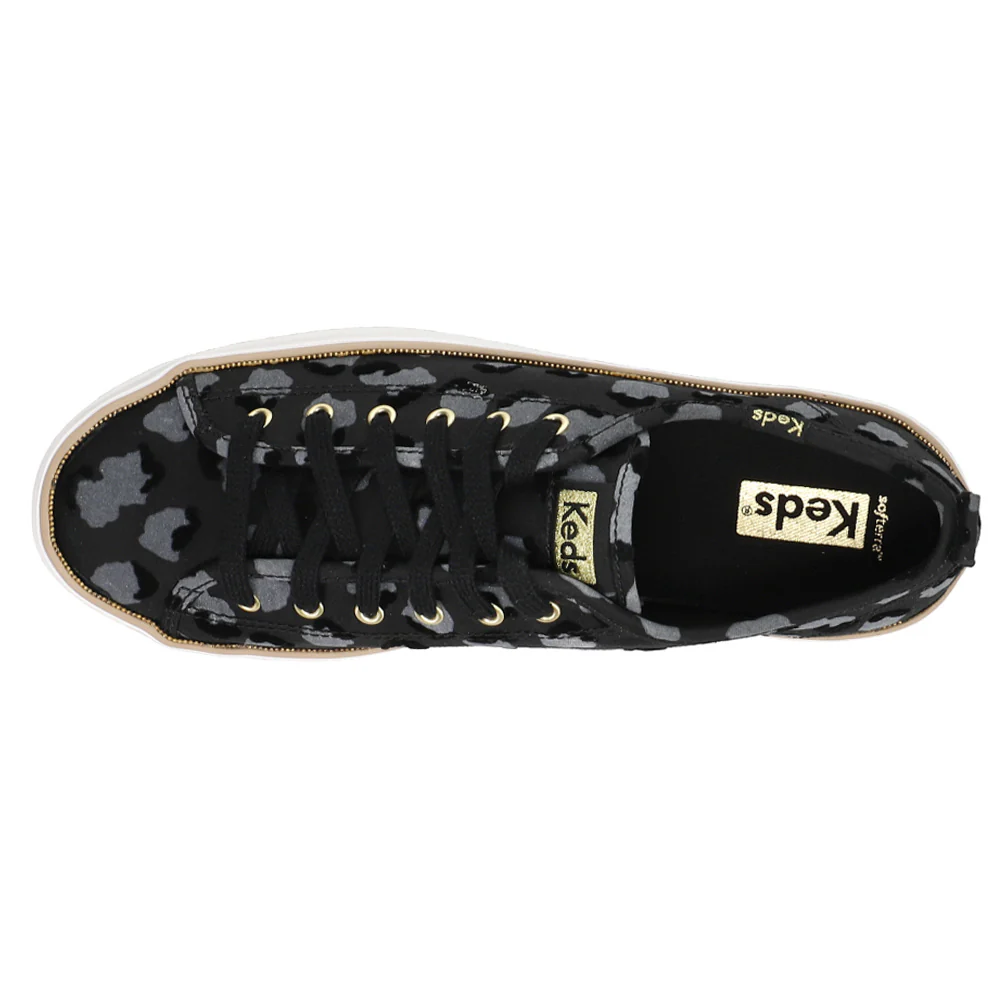 Triple Up Metallic Canvas Lace Up Sneakers - Image 4
