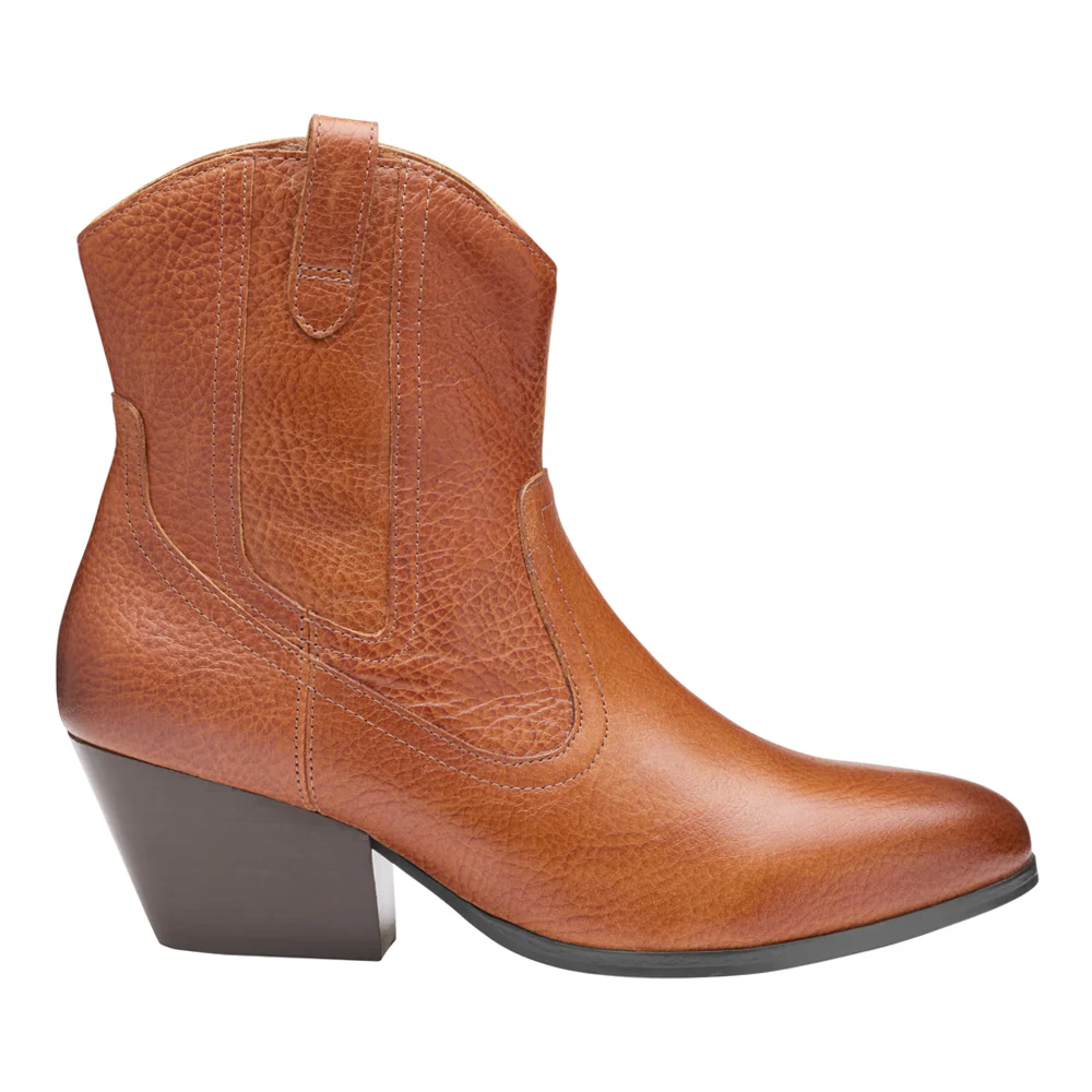Tristen Western Pointed Toe Zippered Cowboy Booties