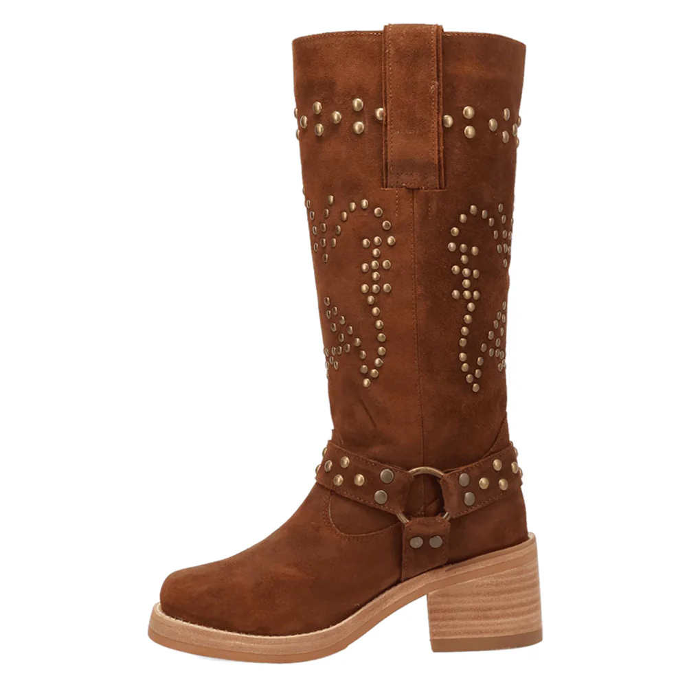 Troubadour Studded Round Toe Pull On Boots - Image 3