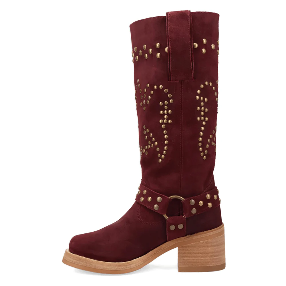 Troubadour Studded Round Toe Pull On Boots - Image 3