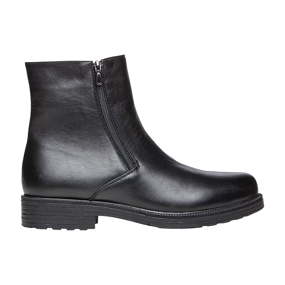 Troy Zippered Round Toe Booties