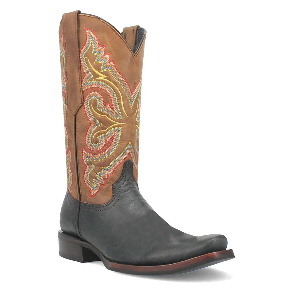 True Grit Embroidered Square Toe Pull On Boots - Image 2