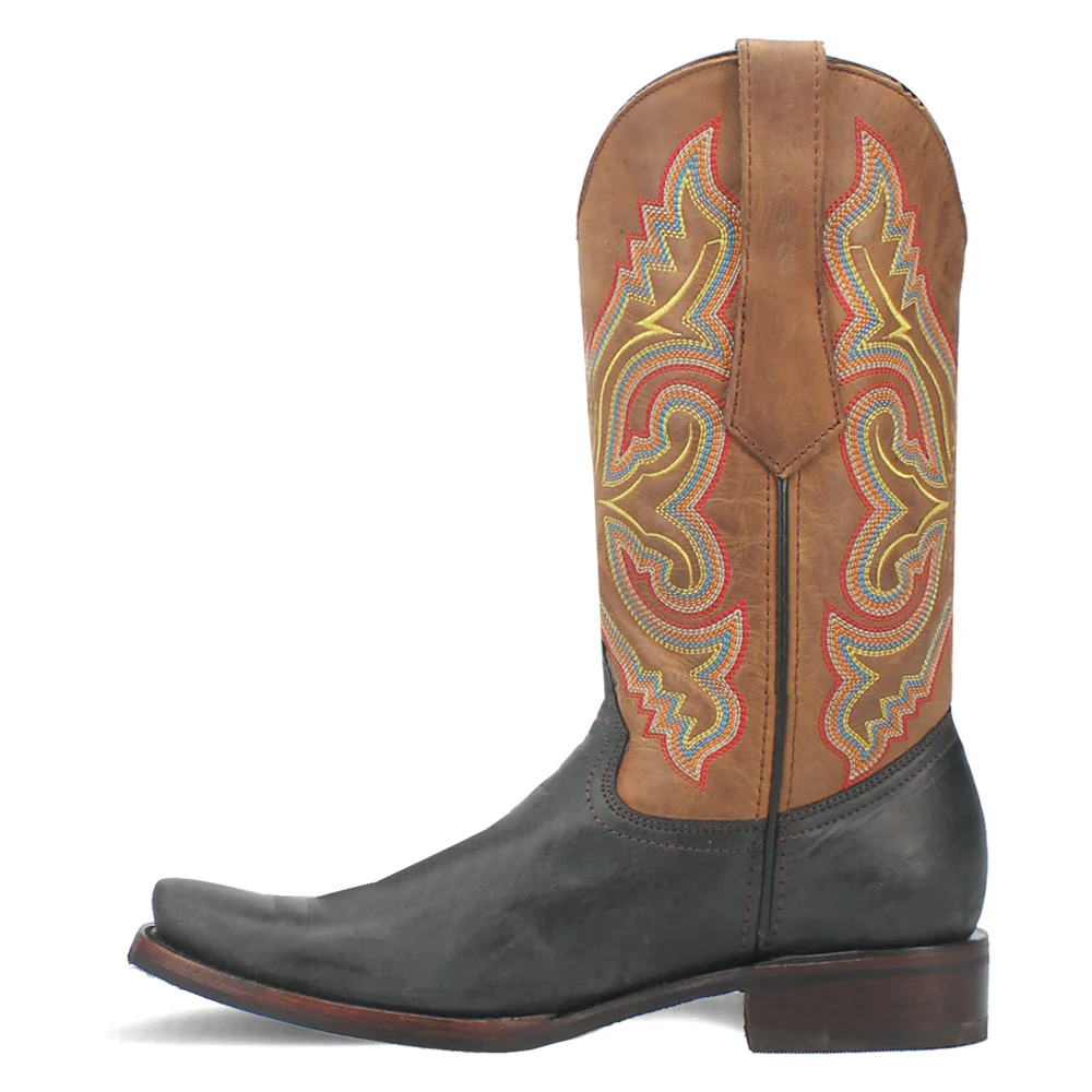 True Grit Embroidered Square Toe Pull On Boots - Image 3