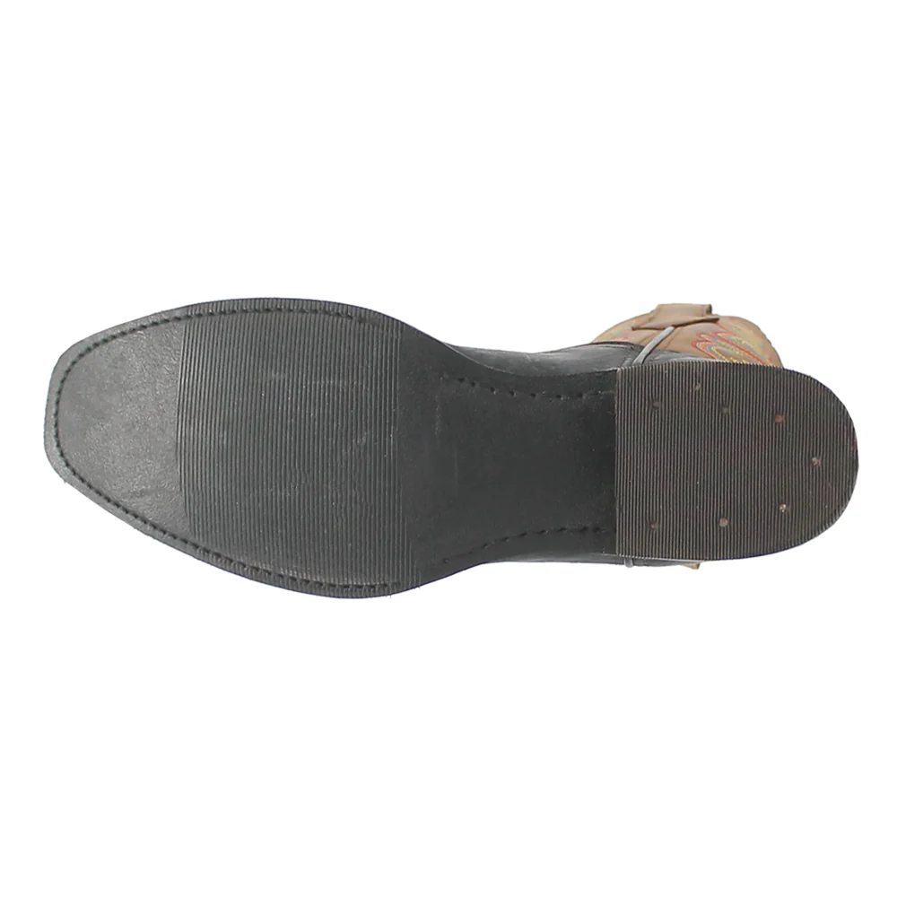 True Grit Embroidered Square Toe Pull On Boots - Image 5