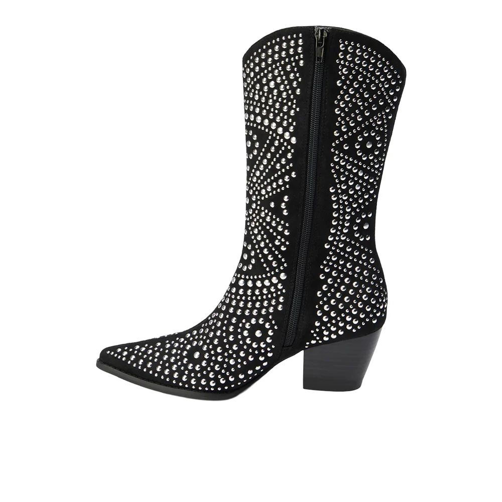 Twain Pointed Toe Zippered Cowboy Boots - Image 3