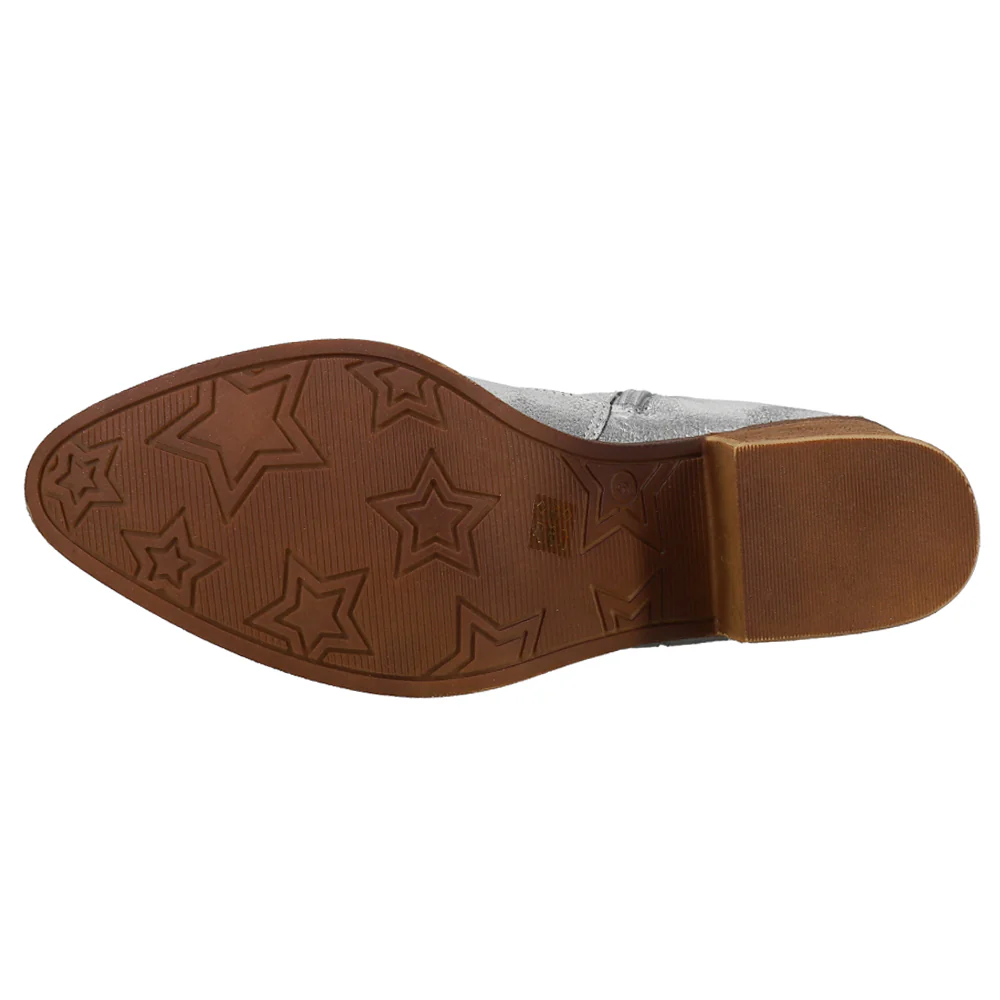 Unite Metallic Round Toe Zippered Cowboy Booties - Image 5