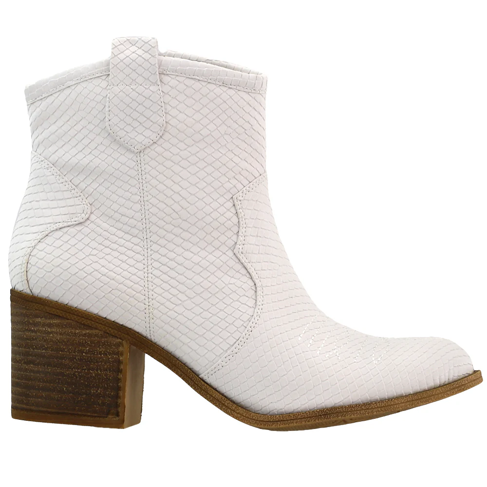 Unite Snake Round Toe Zippered Cowboy Booties