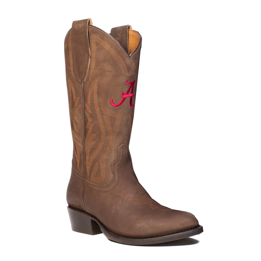 University of Alabama Embroidered Round Toe Cowboy Boots - Image 2