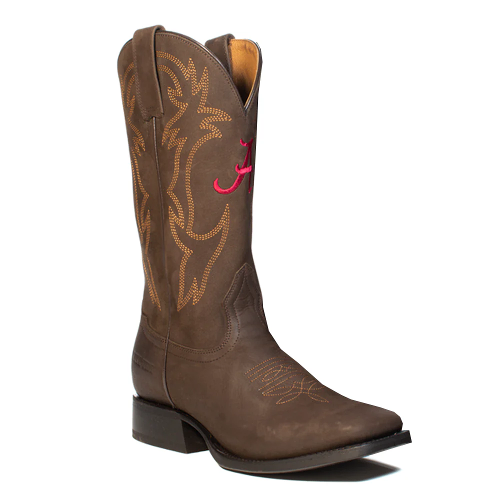 University of Alabama Embroidered Square Toe Cowboy Boots - Image 2