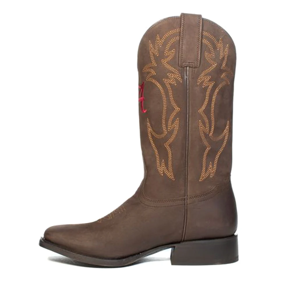 University of Alabama Embroidered Square Toe Cowboy Boots - Image 3
