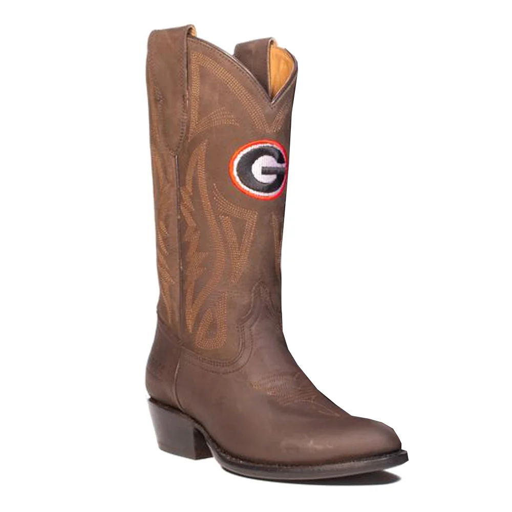 University of Georgia Embroidered Round Toe Cowboy Boots - Image 2
