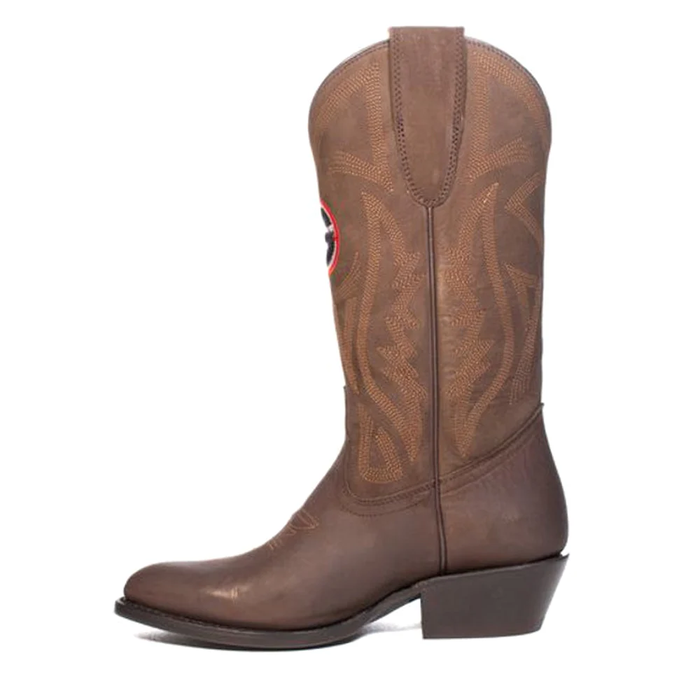 University of Georgia Embroidered Round Toe Cowboy Boots - Image 3