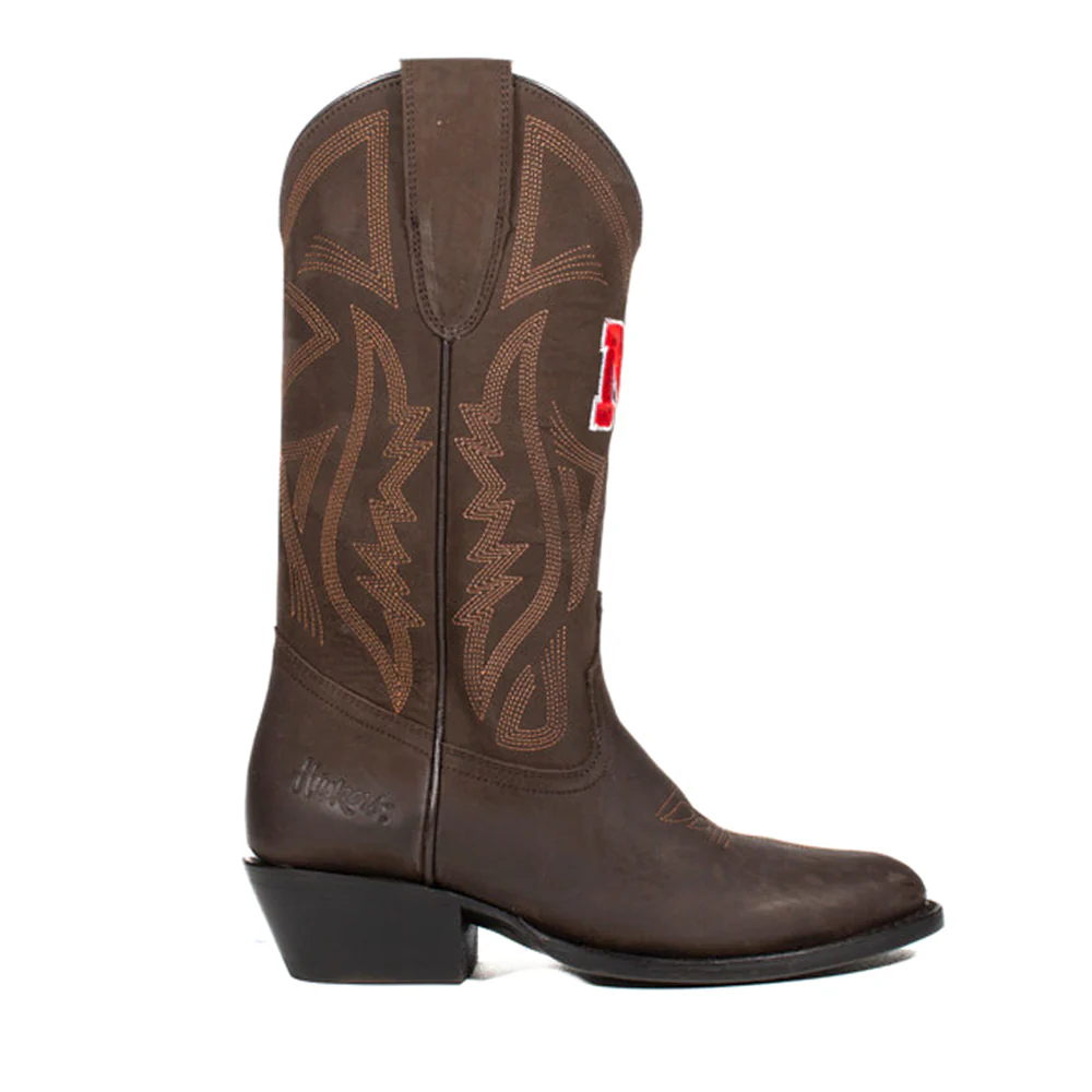 University of Nebraska Embroidered Round Toe Cowboy Boots