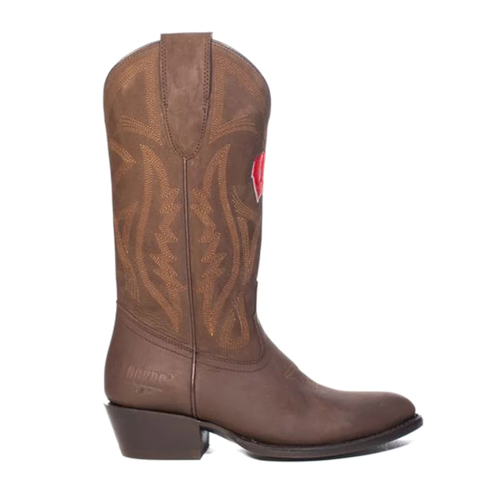 University of Wisconsin Embroidered Round Toe Cowboy Boots