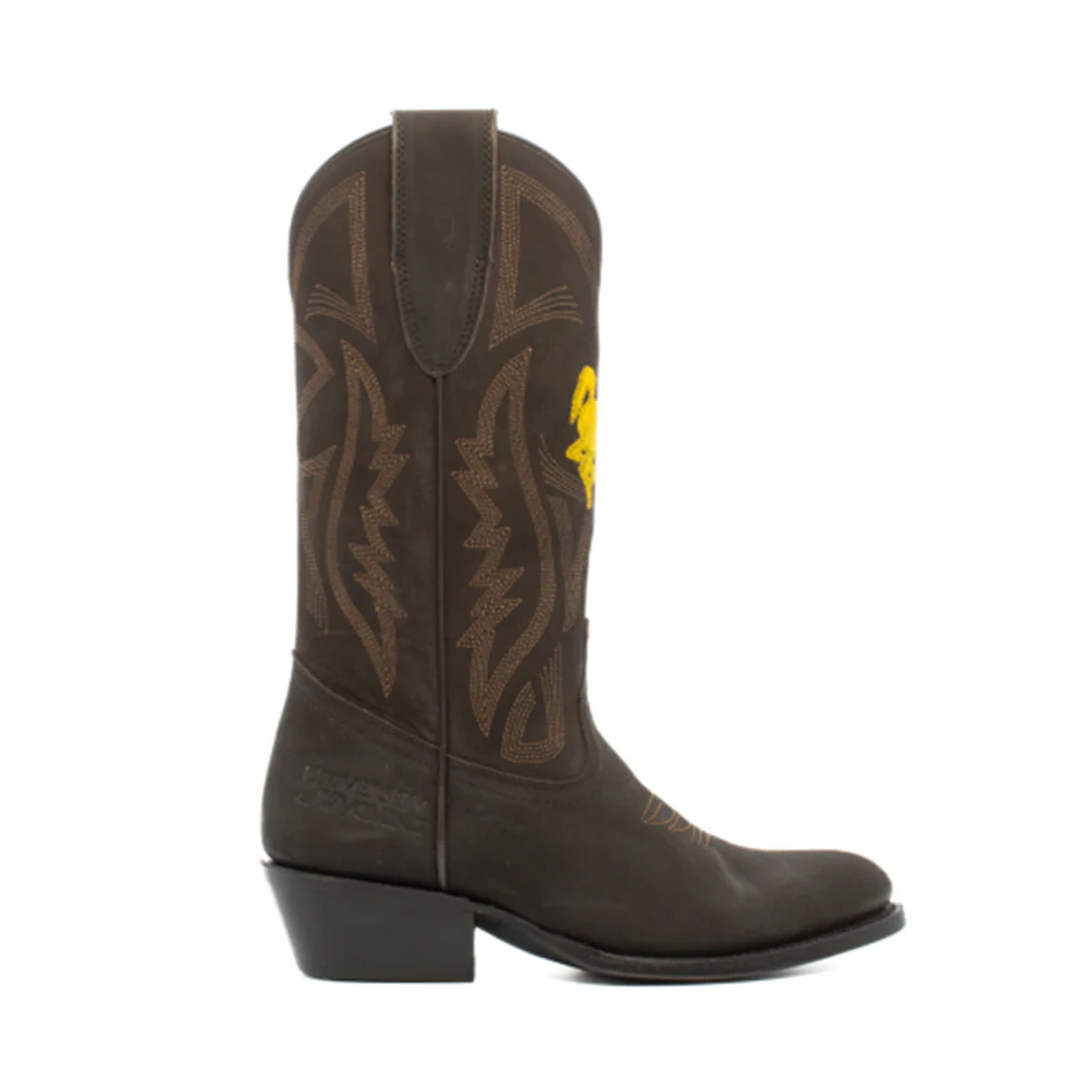 University of Wyoming Embroidered Round Toe Cowboy Boots