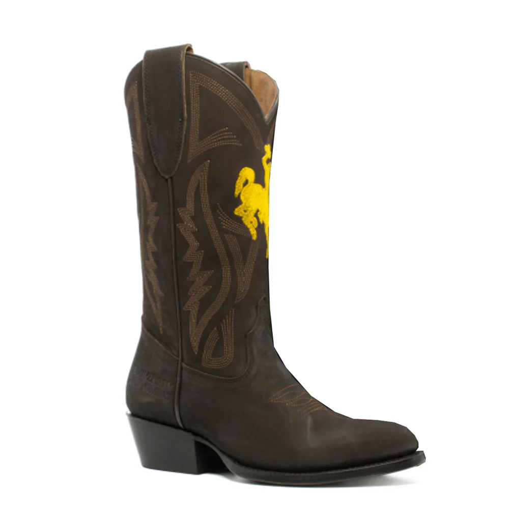 University of Wyoming Embroidered Round Toe Cowboy Boots - Image 2