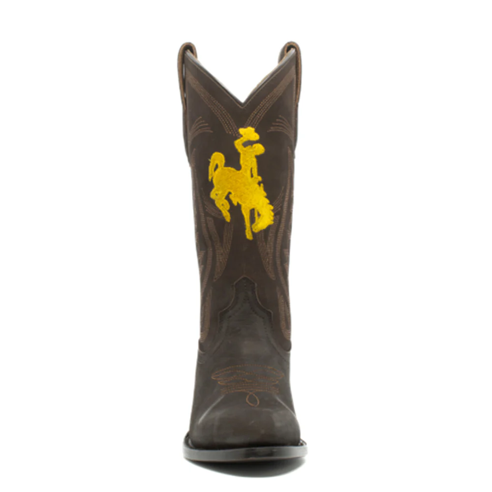 University of Wyoming Embroidered Round Toe Cowboy Boots - Image 4