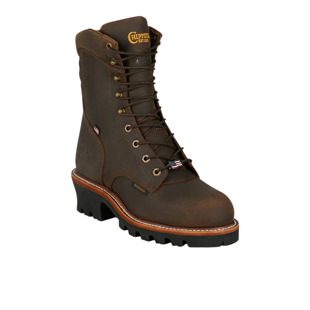USA Super Logger 8 Inch Waterproof Round Toe Work Boots - Image 2