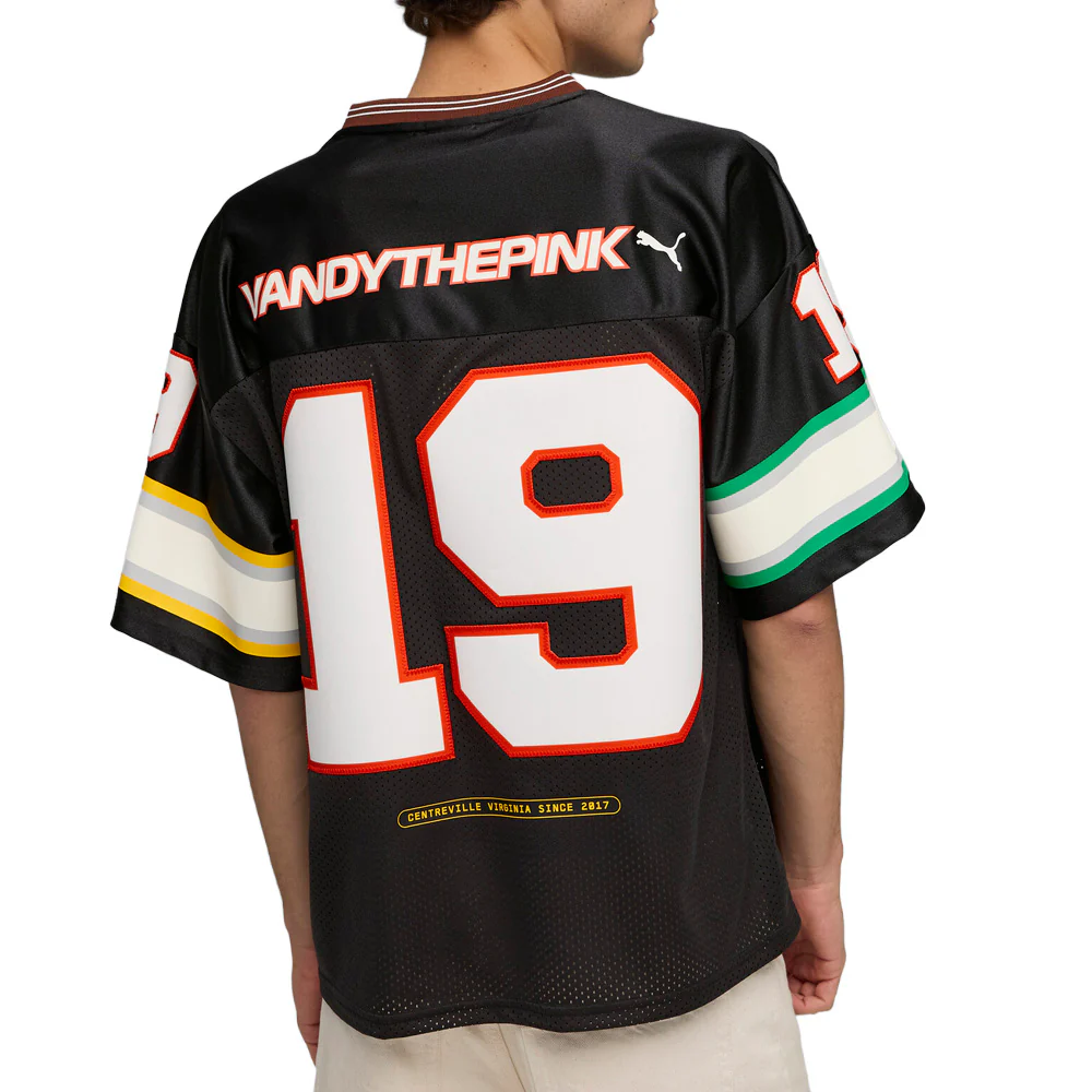 PUMA X Vandythepink Graphic V-Neck Short Sleeve Replica Jersey - Image 4